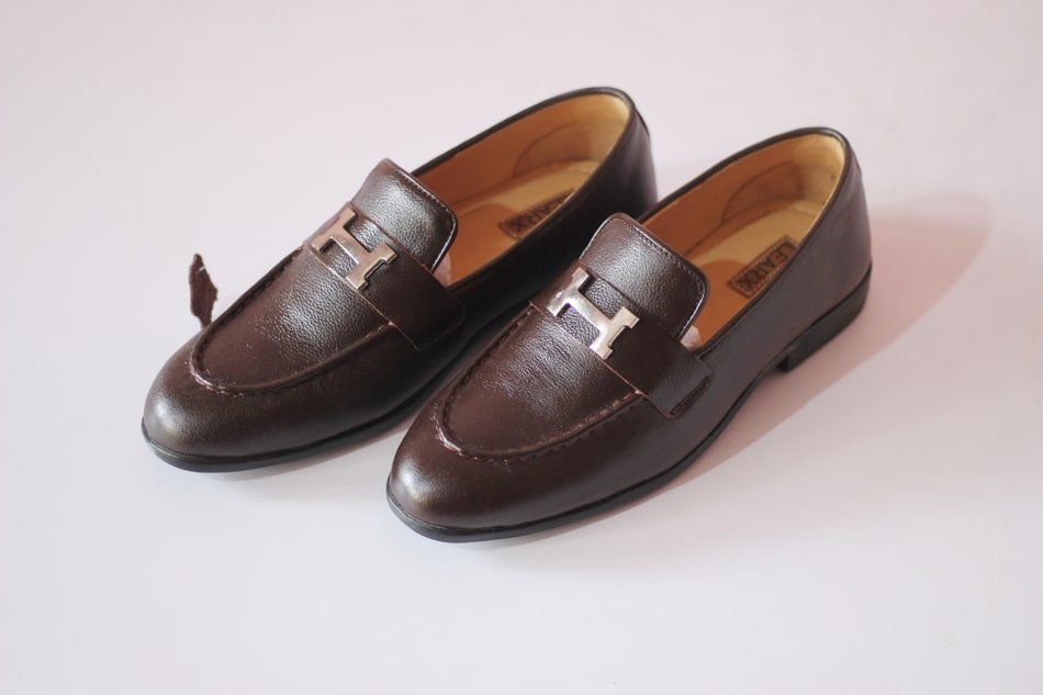 Chocolate H-Buckle Leather Loafer - Image 2