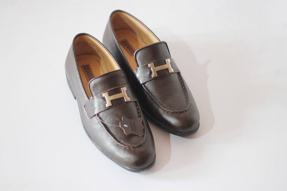 Chocolate H-Buckle Leather Loafer - Image 3