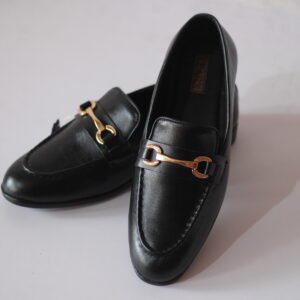 Black Modern Horsebit Loafer